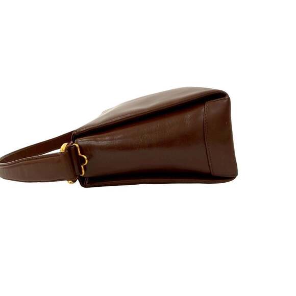 GUCCI Authentic Brown Leather Bamboo Shoulder Bag - Picture 5 of 10